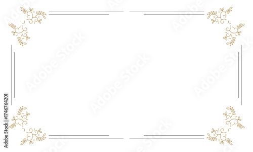 floral decorative frame. frame for letters, certificates, documents. abstract frame. vector illustration