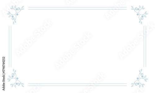 floral decorative frame. frame for letters, certificates, documents. abstract frame. vector illustration