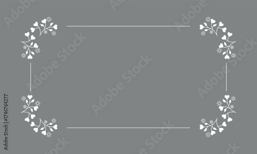 floral decorative frame. frame for letters, certificates, documents. abstract frame. vector illustration