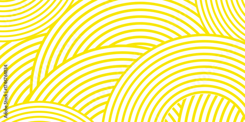 Pasta background, spaghetti abstract geometric pattern. Macaroni yellow poster. Wavy abstract pattern.