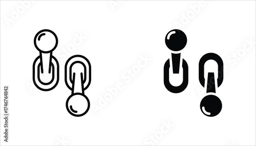 Lever icon set. Vector illustration for web design. Isolated on white background.