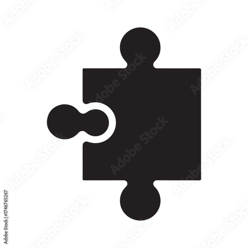 Puzzle compatible icon. Jigsaw agreement vector illustration on white isolated background. Icon vector illustrator