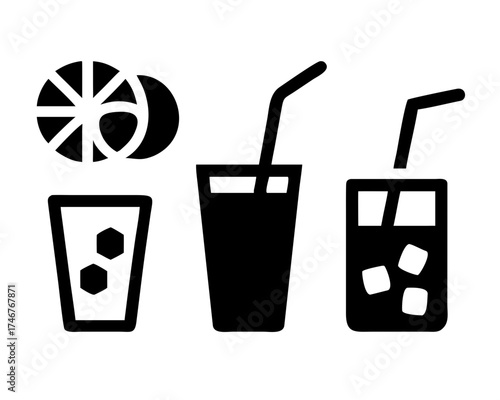 Icon illustration of refreshing drinks, a vector image