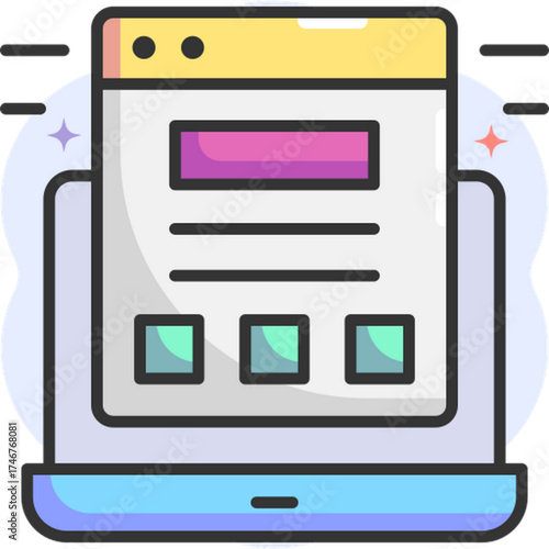 vector illustration of a modern computer