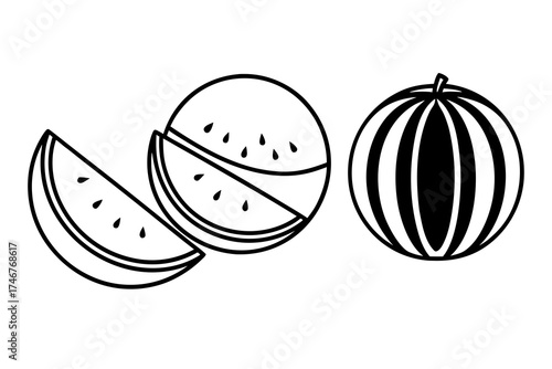 vector illustration of a watermelon