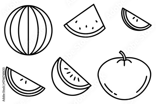 set of fruits