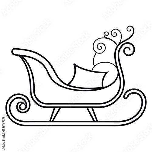 hand drawn sleigh