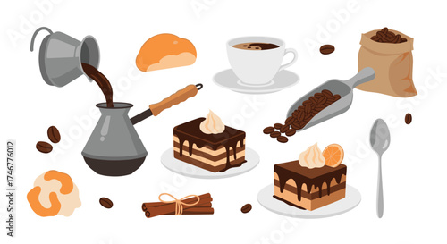 Enjoy a delightful morning with freshly brewed coffee and delicious pastries.