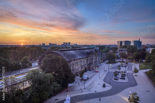 Blick auf Hamburg Dammtor am morgen 