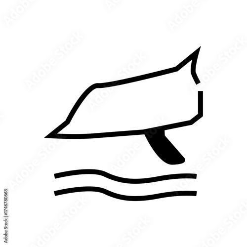vector illustration of a dolphin fish
