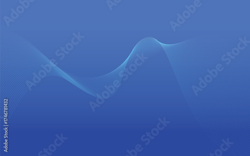 Abstract ethereal light trails flowing through deep blue water