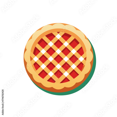 mince pie  lattice top  sugar dusting 