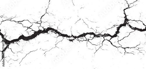 Cracked concrete wall covered texture .dust distress grainy grungy effect  modern black and white scratch and cracks grunge texture dust and distressed wall pattern white background..