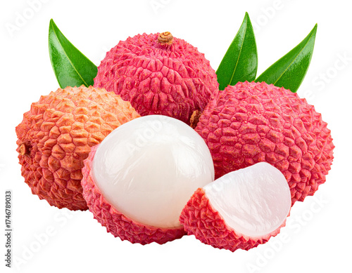 lychee isolated on white