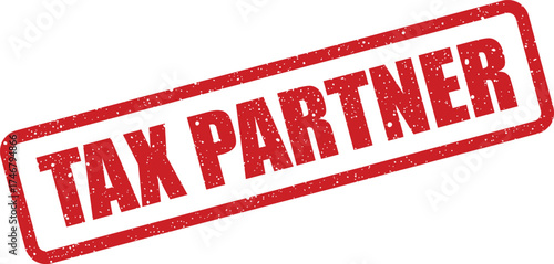A rubber stamp impression featuring TAX PARTNER text, symbolizing professional collaboration in financial matters