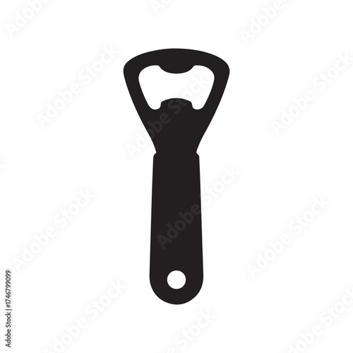 Bottle opener silhouette vector flat illustration design