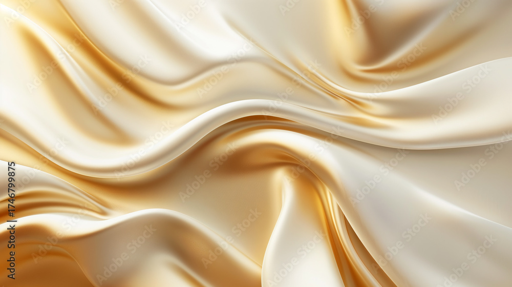 Obraz premium Elegant abstract gold and white background with metallic texture and soft glowing light, perfect for luxury New Year themes, wedding invitations, and festive graphic designs