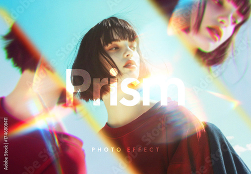 Prism Lens Photo Effect Mockup