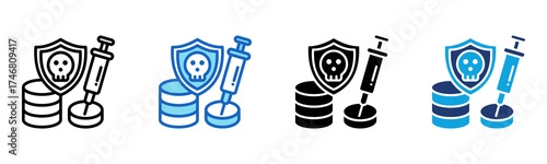 Sql Injection icon Multi Style Vector Illustration