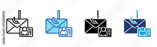 Spoofing icon Multi Style Vector Illustration