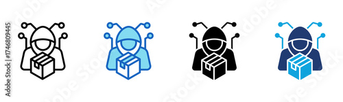 Packet Sniffing icon Multi Style Vector Illustration
