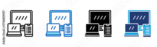 Device icon Multi Style Vector Illustration