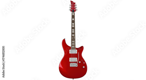 Isolated red electric guitar for music production, performance or instrument repair projects