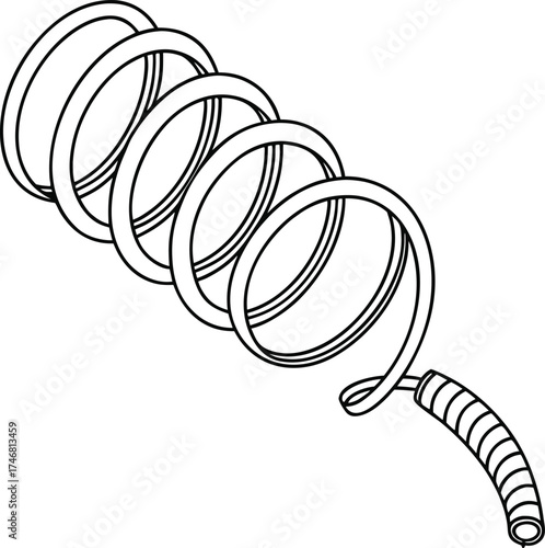 Stylish Black Wire Coil Icon