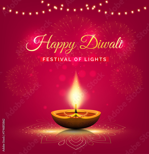 Happy Diwali Wishes and Diwali Greeting cards Design