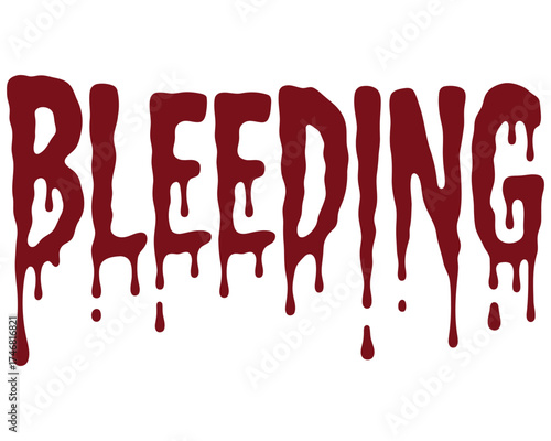 Scary Blood Drip Typography for Halloween