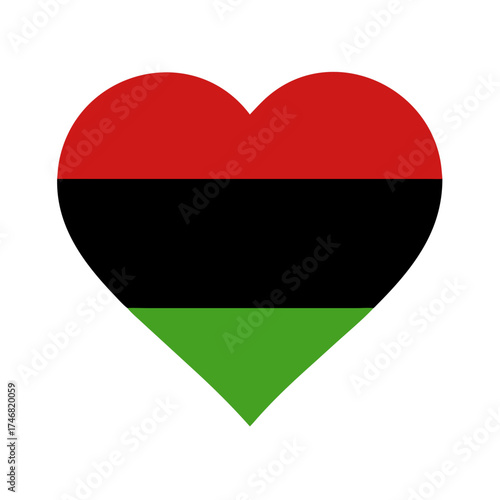 Vector art of panafrican heart symbol Free Download Vector art of panafrican heart symbol - GFXLoad