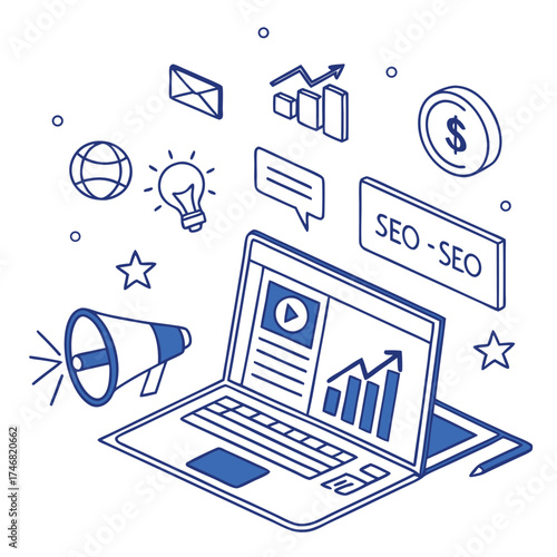 Email communication concept illustration vector set with laptop and mobile phone icons for website design