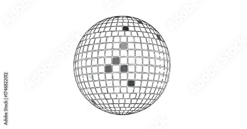 Vibrant disco ball ready to light up any party, celebration, or nightlife scene