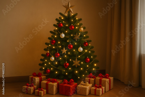 Christmas tree with gifts