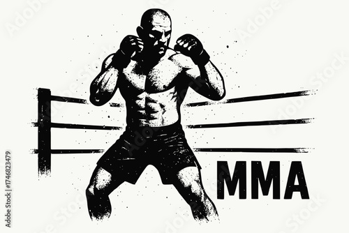 Mixed martial arts fighter in the ring