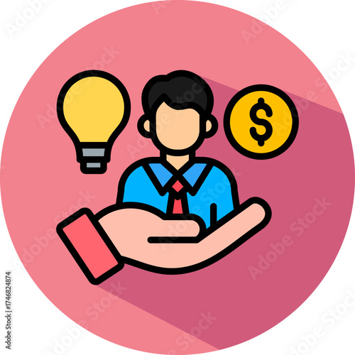 Entrepreneurial isometric icon