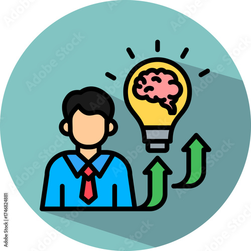 Intelligence Quotient isometric icon