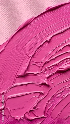 Close Up Abstract Paint Strokes Deep Pink