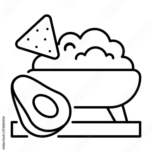This Guacamole icon is suitable for Vegan Food, etc.