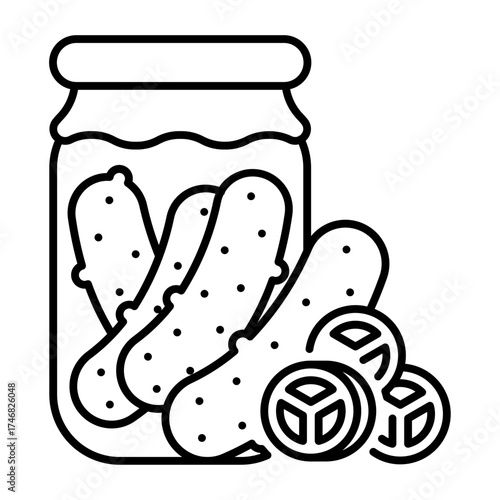 This Pickles icon is suitable for Vegan Food, etc.