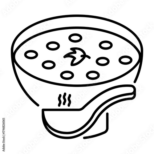 This Lentil Soup icon is suitable for Vegan Food, etc.