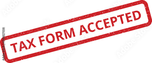 Official red rubber stamp indicating a successfully processed tax document for financial records and compliance management