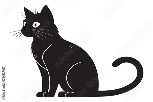 Photorealistic Black Cat in High Resolution with Vibrant Colors