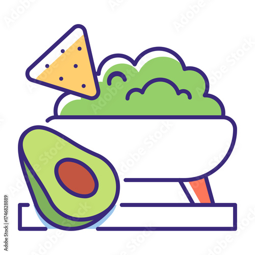 This Guacamole icon is suitable for Vegan Food, etc.
