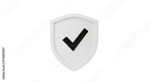 Free Download Isolated secure shield icon with checkmark inside for digital security software app - GFXLoad