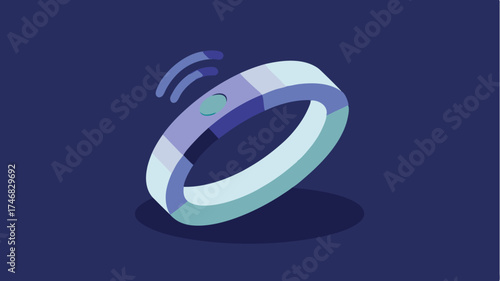 A smart ring designed for contactless payments featuring a subtle LED light indicator for transaction confirmation and a smooth modern aesthetic.