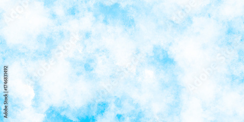 Abstract grunge sky blue soft painted watercolor paint splash. inspiring views of fluffy clouds blue sky background. cloudy blue sky various natural clouds and smoke. morning cloud in the sky.