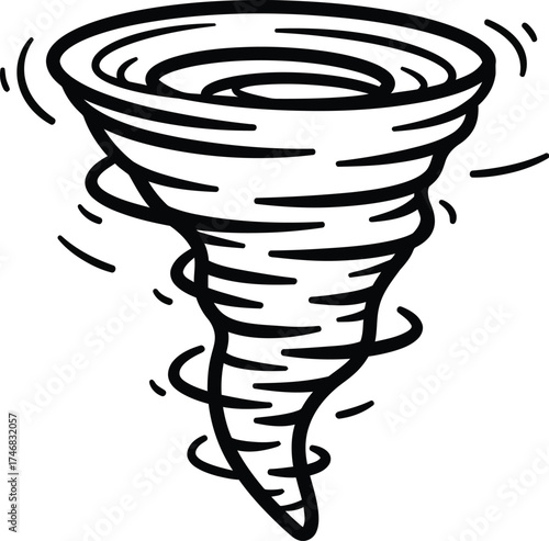 Dynamic tornado vector illustration for weather and nature designs eps scalable