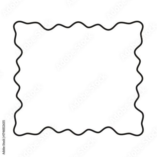 Frame border shape icon, decorative vintage doodle element for simple banner design in vector illustration.