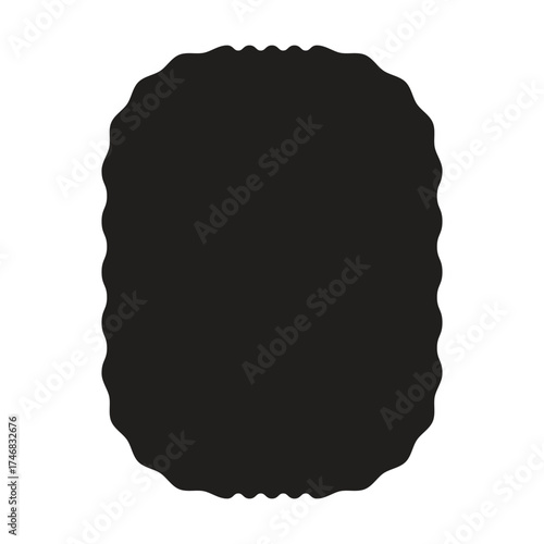 Frame border shape icon, decorative vintage doodle element for simple banner design in vector illustration.